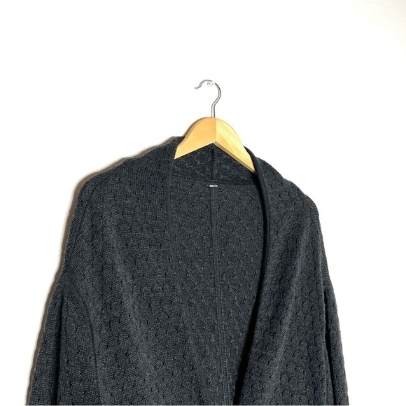 Lululemon Grey Merino Wool Thumbholes Tunic Oversized Cardigan Sweater - Picture 7 of 11